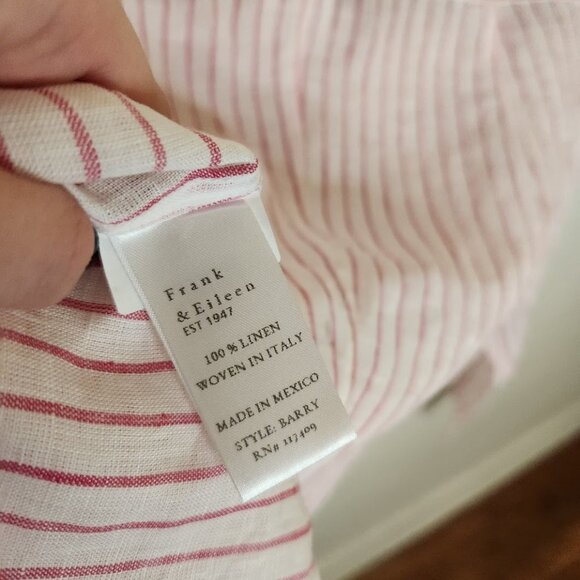 Frank and Eileen Barry Linen Stripe Button Down - Picture 10 of 10